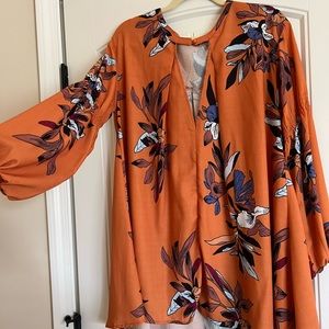 Boho floral print dress